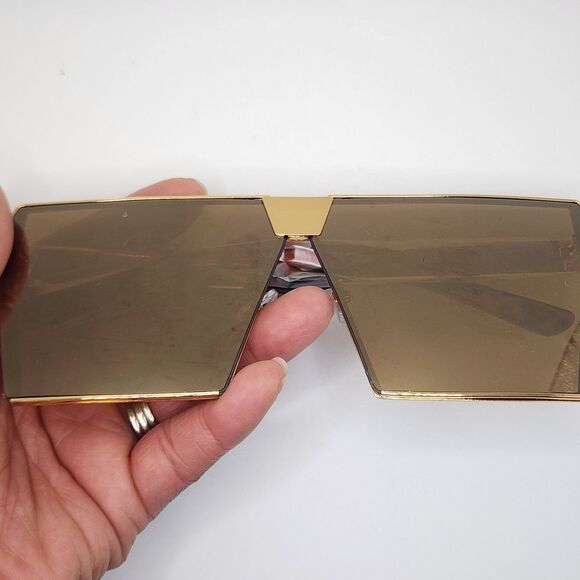 Sunglasses Oversized Large Flat Square Mirror Lens Set Of 3 Flat Top Aviator - Picture 10 of 14